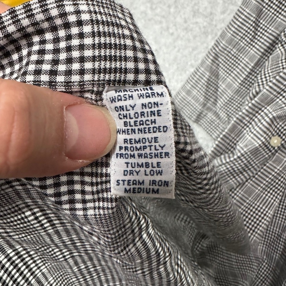 Polo Ralph Lauren Blake Mens Large Black White Glen Check Short Sleeve Shirt - Picture 8 of 8